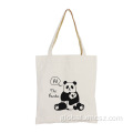 Custom Print Rectangle Printed Tote Bags Cute panda tote bag shoulder handbag tote bags Manufactory